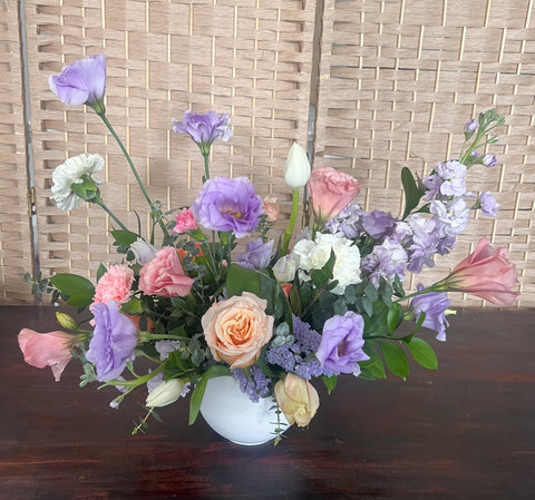 Lavender + Peach Arrangement