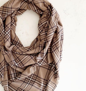Brown Blanket Scarf
