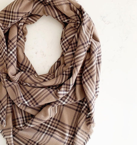 Brown Blanket Scarf